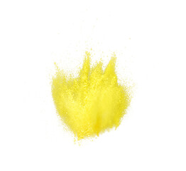 Fototapeta premium Abstract powder splatted. Colorful powder explosion on white background. Colorful dust explode.