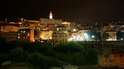 Fototapeta premium Ventimiglia by night