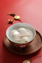 Tangyuan, Sweetened Glutinous Black Sesame Ball Soup. Eaten During Lantern Festival, Wedding, and in Winter Solstice