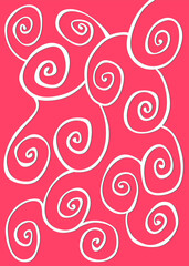 Abstract background with cute curly line pattern