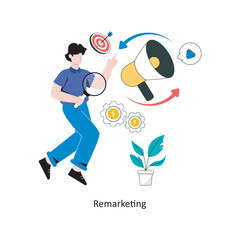 Remarketing Flat Style Design Vector illustration. Stock illustration