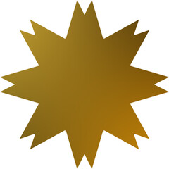 Abstract transparent blank golden texture shape design element.