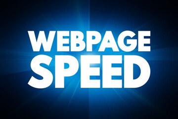 Obraz premium Webpage Speed text quote, concept background