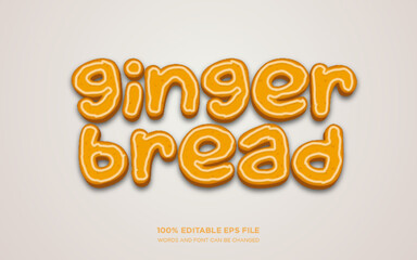 gingerbread editable text style effect