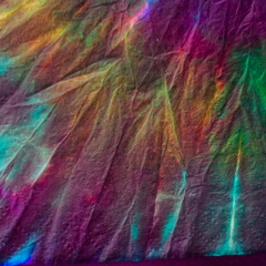 Traditional Tie Dye Pattern. Tie Spiral Closeup