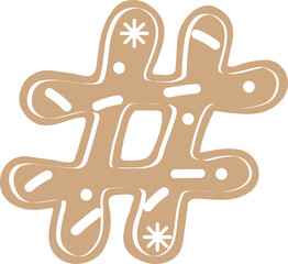 Obraz premium Cute Cookie Alphabet Letter Symbol Hashtag Sign.svg
