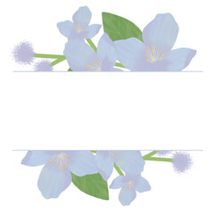 Illustration png of flowers frame. Suitable for invitation, wedding, party, etc