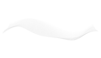 Fototapeta premium Dotted halftone waves. Flowing wavy lines pattern. Abstract liquid shapes, wave effect dotted gradient texture. Curve textures with halftone circular point isolated on white background