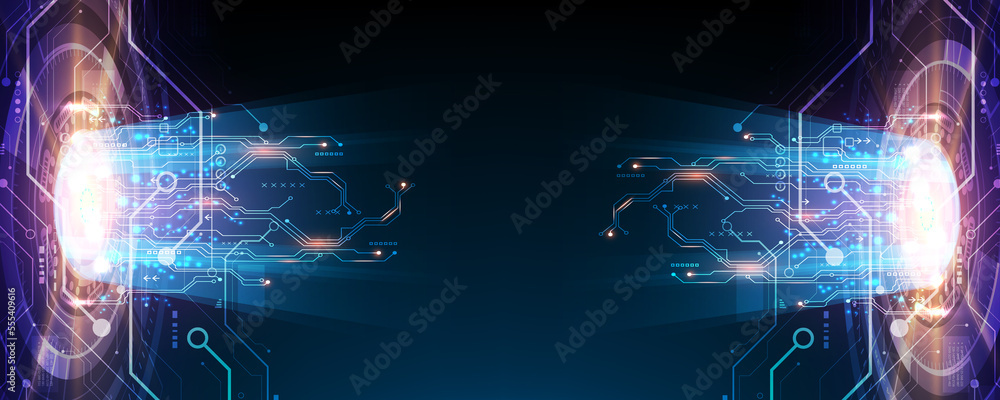 Poster abstract background image communication network concept. circuit board. high technology. sci fi tech