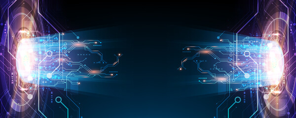 abstract background image Communication network concept. Circuit board. High technology. sci fi technology