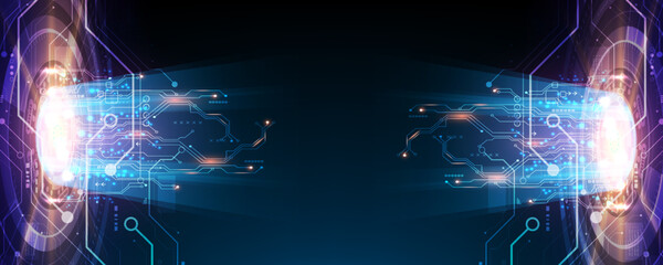 abstract background image Communication network concept. Circuit board. High technology. sci fi technology