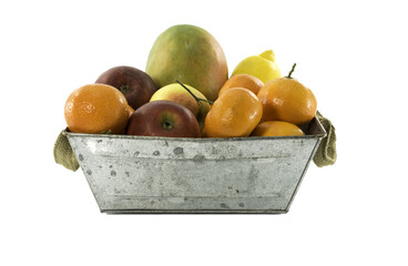 fruit bowl with tangerines mando and lemon