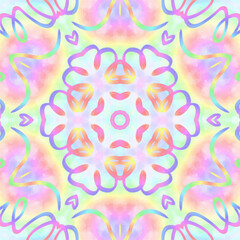 Fototapeta na wymiar Abstract kaleidoscope background. Beautiful kaleidoscope seamless pattern. Multicolor mosaic texture. Seamless kaleidoscope texture. Unique kaleidoscope design
