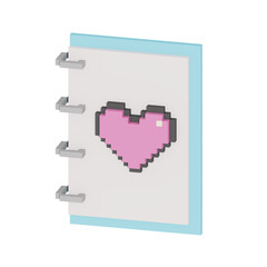 Note 3D Design Voxel Valentine