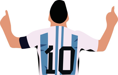 footballer with the Argentina number 10 shirt-