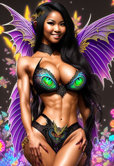 Portraits of Succubus in diversity. Generative AI