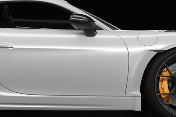 Fototapeta na wymiar Side of car for branding. 3D rendering