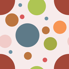 Seamless pattern. Circles of various sizes, colors