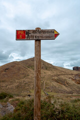 signpost in the mountains of madeira