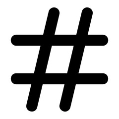 Fototapeta premium hastag glyph icon