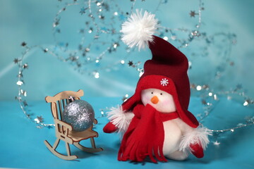 santa claus and snowman