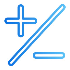 Obraz premium mathematics gradient icon