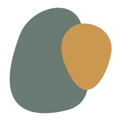 Abstract Bohemian Blob Shapes Decoration