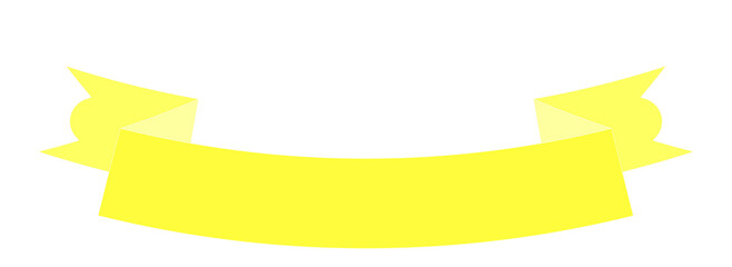 Ribbon vector banner for opening school college company business YELLOW 