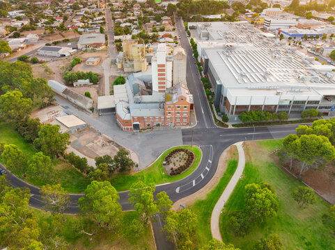 Aerial View Of A Parkland Surrounding A Regional City CBD