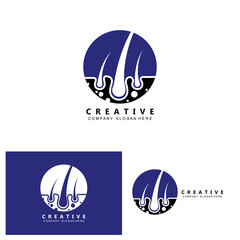 Fototapeta premium hair care logo vector icon skin health illustration design concept
