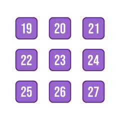 Numeric icon vector design templates