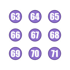 Numeric icon vector design templates