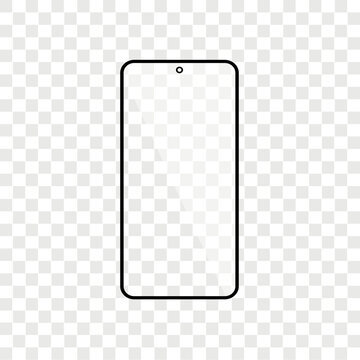 Mobile screen vector illustration isolated on transparent background, technology flat design.