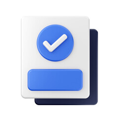 3d Verification icon illustration render illustration