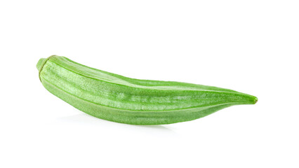 fresh okra isolated on white background