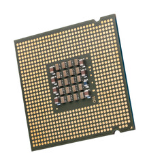 Classic digital computer processor microchip