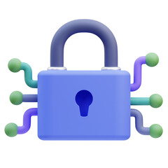 3d Illustration Internet Security pad lock © NIWAYAN