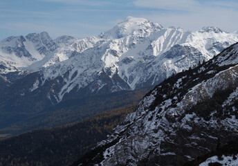 Obraz premium Blick vom Ofenpass zum Ortler