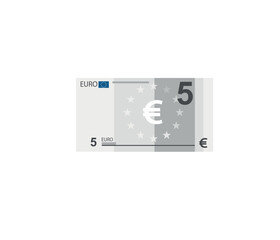 euro money. Flat design icon.
