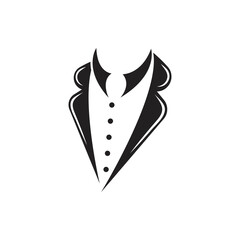 Classic tie icon and suit fashion man