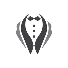 Classic tie icon and suit fashion man