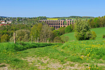 Göltzschtalbrücke im Vogtland in Deutschland - Goeltzsch Viaduct railway bridge in Germany - Worlds largest brick bridge