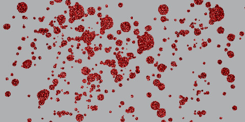 red drops on a gray background. abstract background