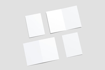 A5 Bifold Brochure Blank Mockup