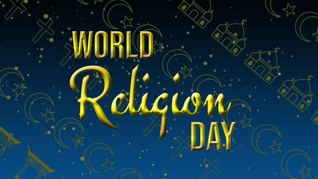 World religion day with religion sign background for world religion day.