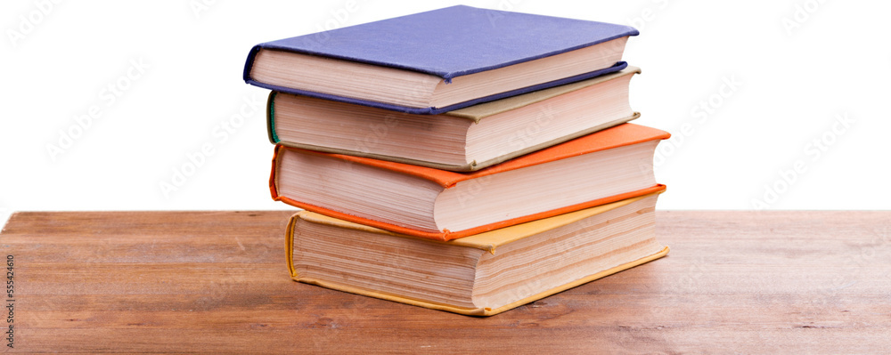 Wall mural stack of school books, education and learning concept