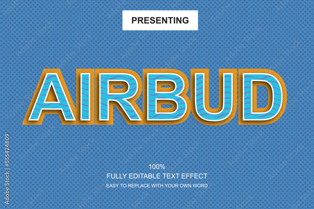 Poster special font editable adobe illustrator text effect. 100% editable text with an effect good for titl
