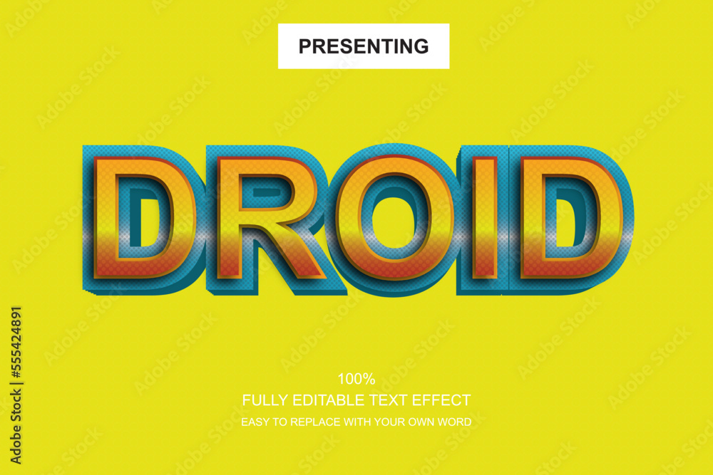 Poster special font editable adobe illustrator text effect. 100% editable text with an effect good for titl