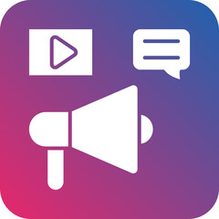 Media Campaign Icon Style