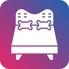 Double Bed Icon Style